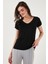 V Yaka Relaxed Fit Yırtmaç Detaylı 2'li Paket Bluz Bayan Bluz 5862000S2 3