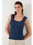 Slim Fit Kalın Dantelli Kare Yaka Bürümcük 2'li Paket Atlet Bayan Atlet 5864979S2 2