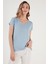 V Yaka Relaxed Fit Yırtmaç Detaylı 2'li Paket Bluz Bayan Bluz 5862000S2 3
