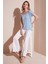 V Yaka Relaxed Fit Yırtmaç Detaylı 2'li Paket Bluz Bayan Bluz 5862000S2 5