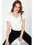 V Yaka Relaxed Fit Yırtmaç Detaylı 2'li Paket Bluz Bayan Bluz 5862000S2 2
