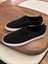 4224 Siyah Triko Hakiki Deri Erkek Sneakers 1
