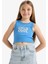 Kız Çocuk Bisiklet Yaka Baskılı Atlet C4717A825SM 1