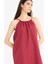Yuvarlak Yaka Terry Cotton Mini Plaj Elbisesi-Fall in Love E5102AX25SP 3