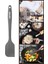 Büyük Spatula, Isıya Dayanıklı Yanmaz Yapışmaz Tek Parça Silikon Spatula 26CM Antrasit 1