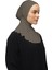 Kadın Tesettür Pratik Boyunluklu Hijab - Sporcu Bone - Koyu Vizon 3