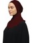 Kadın Tesettür Pratik Boyunluklu Hijab - Sporcu Bone - Bordo 4