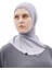 Al-Tobeh Kadın Tesettür Pratik Boyunluklu Hijab - Sporcu Bone - Gri 4