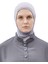 Al-Tobeh Kadın Tesettür Pratik Boyunluklu Hijab - Sporcu Bone - Gri 5