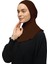 Kadın Tesettür Pratik Boyunluklu Hijab - Sporcu Bone - Çikolata 2