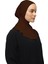 Kadın Tesettür Pratik Boyunluklu Hijab - Sporcu Bone - Çikolata 3