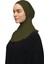 Kadın Tesettür Pratik Boyunluklu Hijab - Sporcu Bone - Haki 4