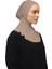Kadın Tesettür Pratik Boyunluklu Hijab - Sporcu Bone - Toprak 3