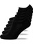 Pamuklu Unisex Görünmez Sneakers 8 Çift Siyah Çorap 1