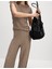 Dokulu Elastik Bel Wide Leg Pantolon 3