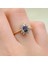 Gümüş Yüzük - 1,05CTALEKSANDRIT 0.30CT Pırlanta(Signty)Taşlı Anturajlı Vintage Tasarım Modern 925 Ayar Gümüş Yüzük 1