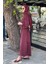 Nurcan Çetin Elbise 25153 Bordo 2