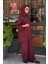 Nurcan Çetin Pantolonlu Takım 25465 Bordo 2