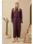 Midi Keten Pantolon Bordo 3