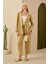Çift Pileli Keten Pantolon Açık Camel 2