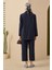 Keten Blazer Ceket Gece Mavi 2