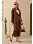 Keten Blazer Ceket Kahve 3