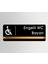 Ofis Departman Kapı Isimliği, Yönlendirme Levhası - Engelli Wc Bayan - 26X10CM Antrasit - Bronz 1