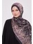 Siyah-Kahve Karma Çiçek Hint Ipeği Şal 2