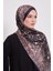 Siyah-Kahve Karma Çiçek Hint Ipeği Şal 3