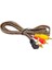 Uydu Alıcısı Av Kablo 3.5 mm Stereo L Erkek / 3 Rca Kablo 1.2 Metre Uzun Jack Silikonlu (4390) 1