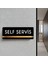 Ofis Departman Kapı Isimliği, Yönlendirme Levhası - Self Servis - 26X10CM Antrasit - Bronz 1