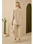 Keten Blazer Ceket Sedef 2