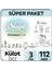 Bio Natural Premium Plus Süper Paket Külot Bez 3 Numara Midi 112 Adet 1
