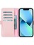 Apple iPhone 13 Pro Uyumlu Deri Cüzdanlı Kılıf Toz Pembe 1