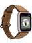 Apple Watch Uyumlu Deri Kordon 38-40-41MM Roma G19 Taba 1