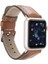 Apple Watch Uyumlu Deri Kordon 42-44-45MM RST2EF Taba 1