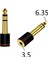 6.3 mm Stereo Erkek To 3.5 mm Dişi Kaliteli Çevirici Siyah 1