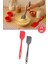 2’li Spatula Set, Isıya Dayanıklı Yanmaz Yapışmaz Silikon Spatula 2 Adet Kırmızı-Antrasit 21CM 1