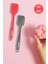 2’li Spatula Set, Isıya Dayanıklı Yanmaz Yapışmaz Silikon Spatula 2 Adet Kırmızı-Antrasit 21CM 5