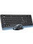 A4 Tech FG1035 Kablosuz Q Trk Optic Mouse Siyah/mavi Multimedya Klavye - Mouse Set 2