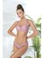 Straplez Lotus Sütyen ve Slip Külot Takım Pembe 1