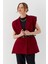 Oversize Blazer Yelek Bordo 3