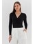 Çıtçıtlı Bluz Sıyah 3