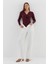Çıtçıtlı Bluz Bordo 2