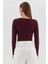 Çıtçıtlı Bluz Bordo 5