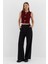 Tasarım Düğmeli Crop Bluz Bordo 2