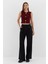 Tasarım Düğmeli Crop Bluz Bordo 4