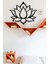 Lotus Çiçeği Dekoratif Siyah Metal Tablosu 45X37CM 3