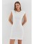 Vatkalı Elbise Ekru 1
