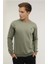 4m M-SN75 Bsc C Neck Sw 4fx A Hakı Erkek Sweatshirt 1